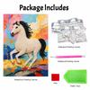 Shiny Pearl Running Horse DIY Painting Creative Bead Art Craft Household Wall Decoration Nice Present For Art Hobbyists Home Decor Ornament