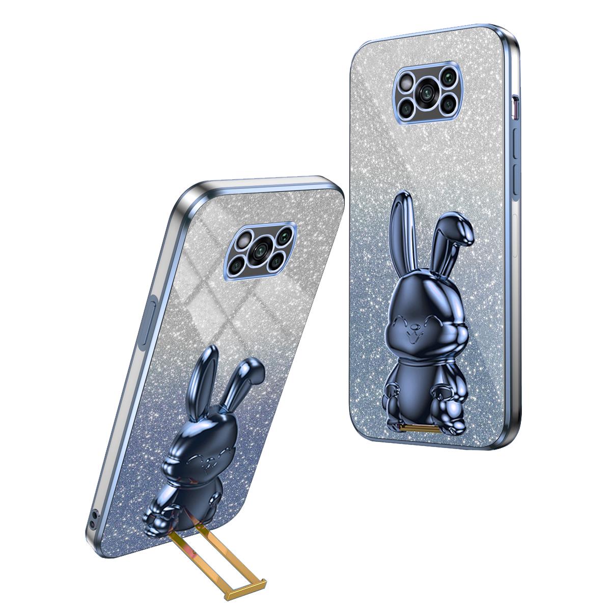 

Для Xiaomi Poco X3/Poco X3 NFC Гальванизированный чехол для телефона Выдвижная подставка Чехол из ПК+ТПУ A