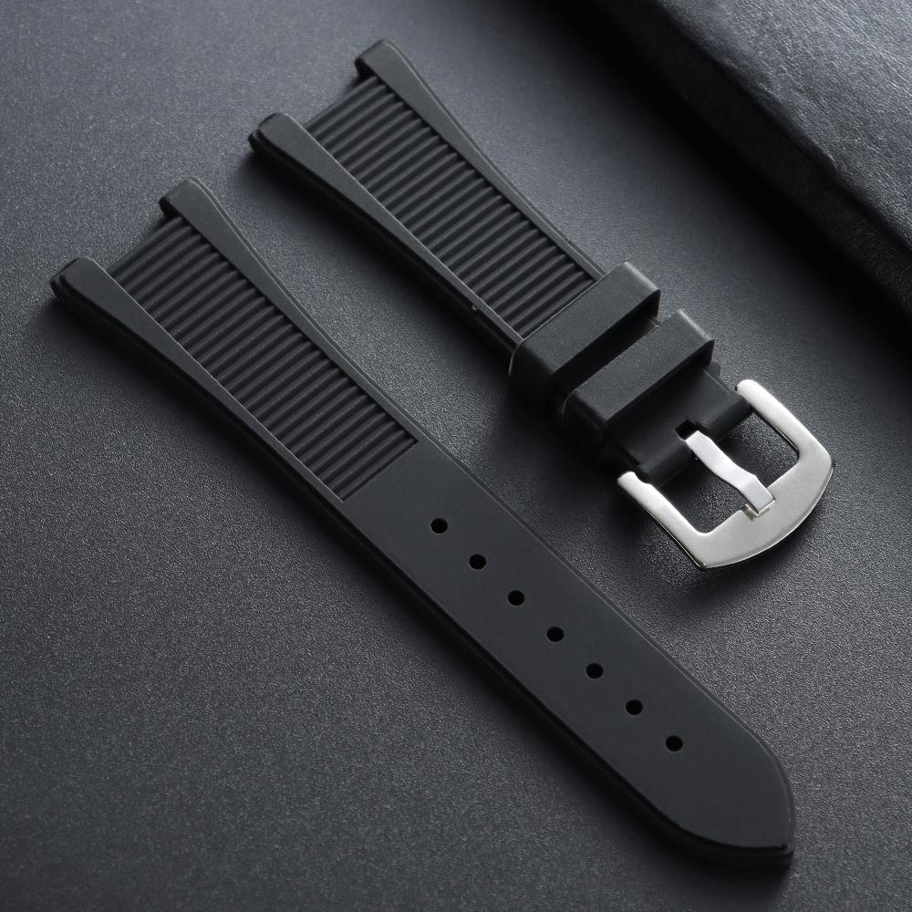 25*13mm Soft Rubber Strap Silicone Watch Band for Patek Philippe for Nautilus 5711/5712/5726/5980 Bracelet Waterproof Wristband