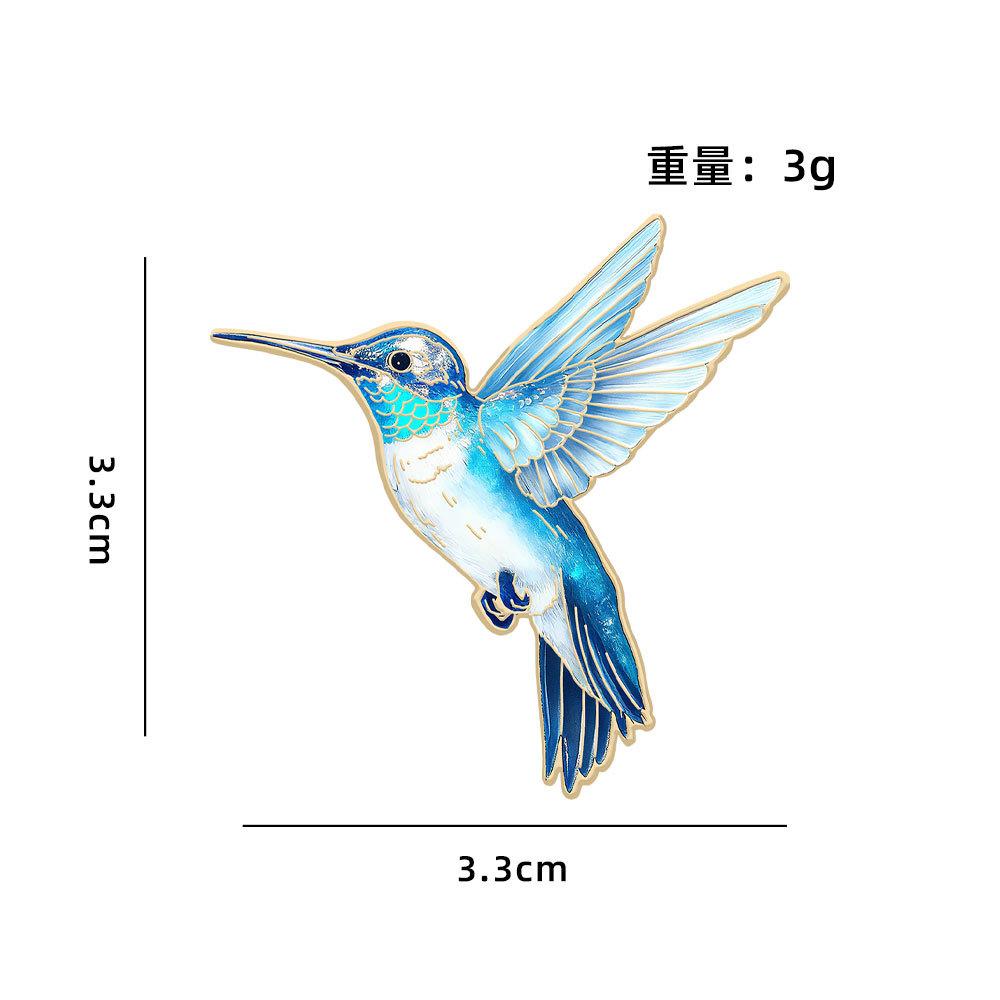 Personalized and creative colorful hummingbird badge new clothes accessories cute brooch bird clothes bag accessories