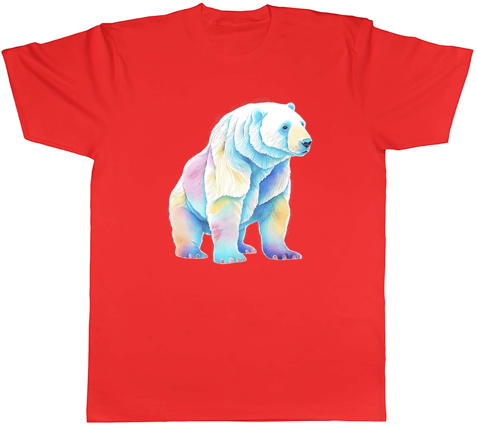 Arctic Polar Bear Mens TShirt Wildlife Watercolour Animal Tee Gift S