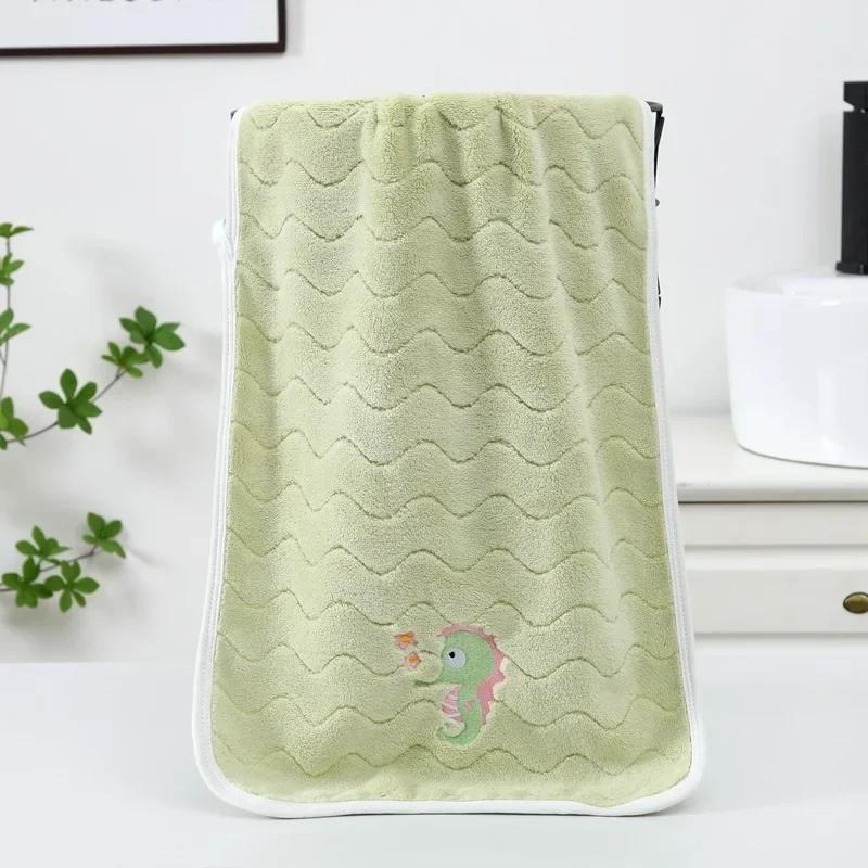 Baby Bath Towel Boys Girls Coral Velvet Cute Soft Absorbent Children Towels for Newborn Kids Washcloth Shower Face Towel 50*25cm