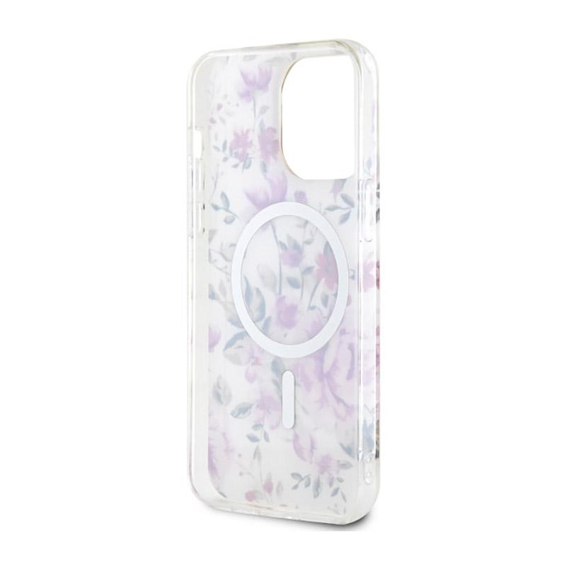 Guess Flower Magsafe - Etui Iphone 14 Pro (Przezroczysty)