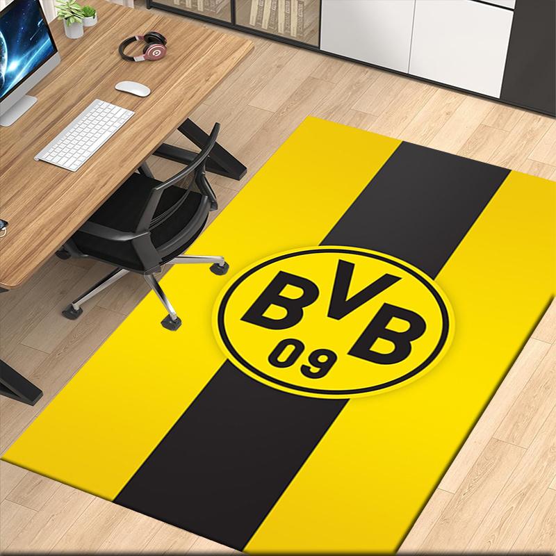 Borussia Dortmund Printed Carpet, for Office Chair Living Room Bedroom Kitchen Room Decor Gifts.