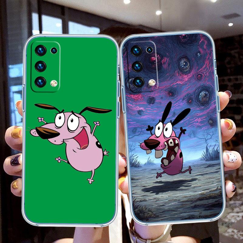 C-Courage C-Cowardly D-Dog Transparent Phone Case for Motorola Moto Edge 20 30 40 50 S30 Fusion Ultra Pro Neo Lite + G200 G23