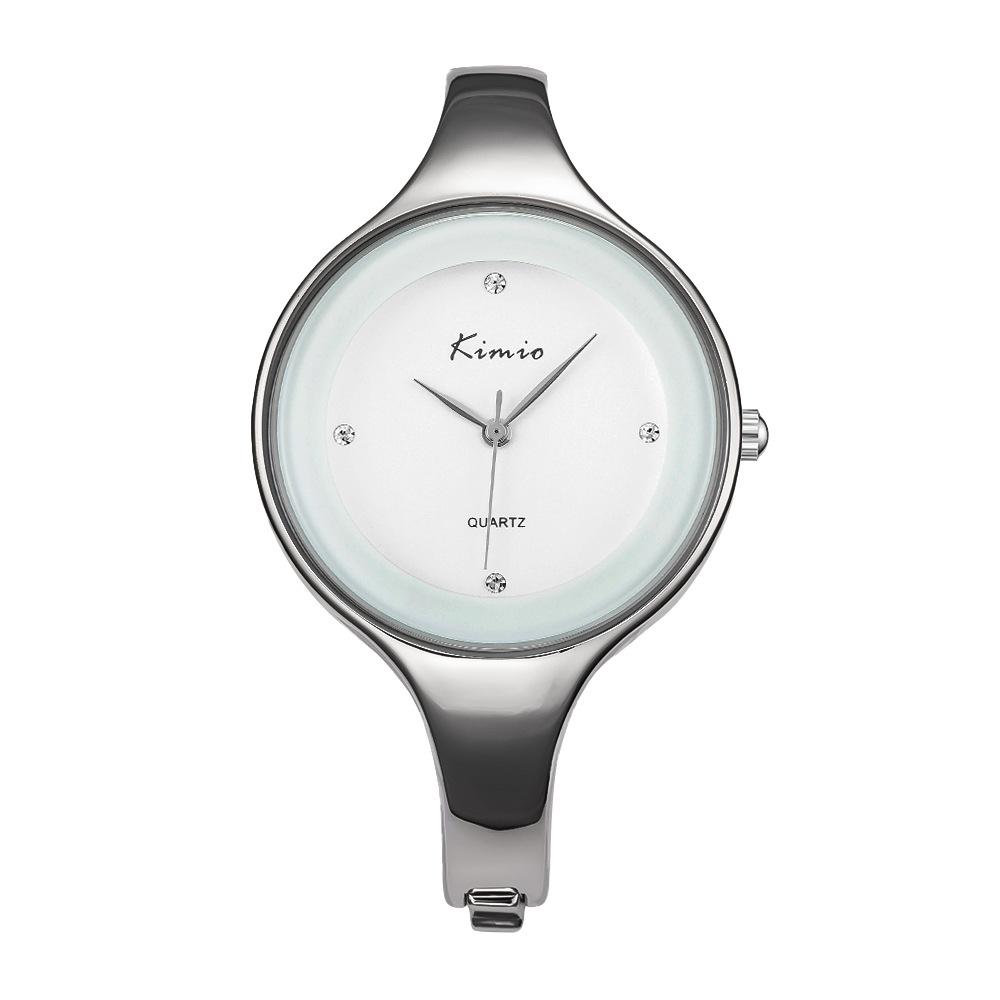 

Часы кварцевые темпераментные Niche Disc Light Luxury Simple Scaleless Rhinestone Casual Bracelet Style Watch для женщин