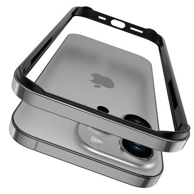 Custodia protettiva in metallo per IPhone 15 Pro Max 14 Plus 13 12 Mini 12Pro 15Pro 14pro IPhone15 15Plus Custodia protettiva antiurto in metallo titanio grigio