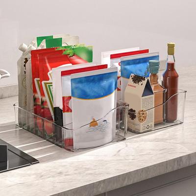 Estante de Especias de Gran Capacidad Caja Transparente Dividida para Cosméticos y Alimentos Estante de Especias para Encimera Organizador de Armario de Despensa de Cocina