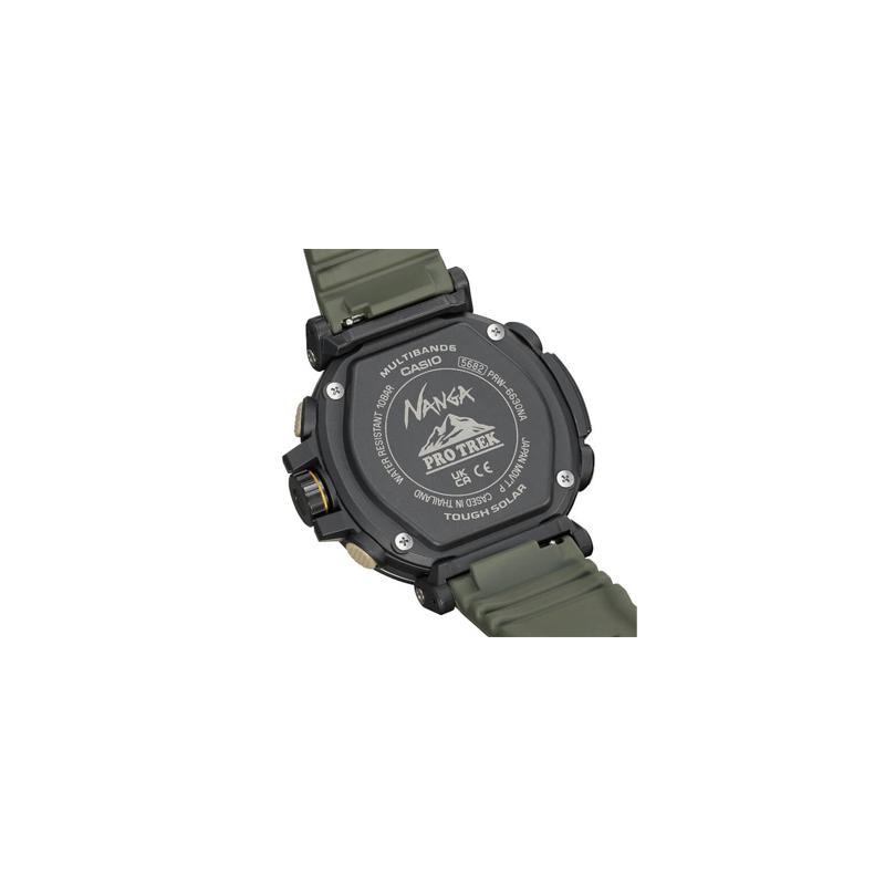 Casio PRO TREK Series - Disc Dual Display Series NANGA Collaboration Model 1000 Meters Waterproof Solar Quartz Movement Resin Strap PRW-6630NA-1A3JR