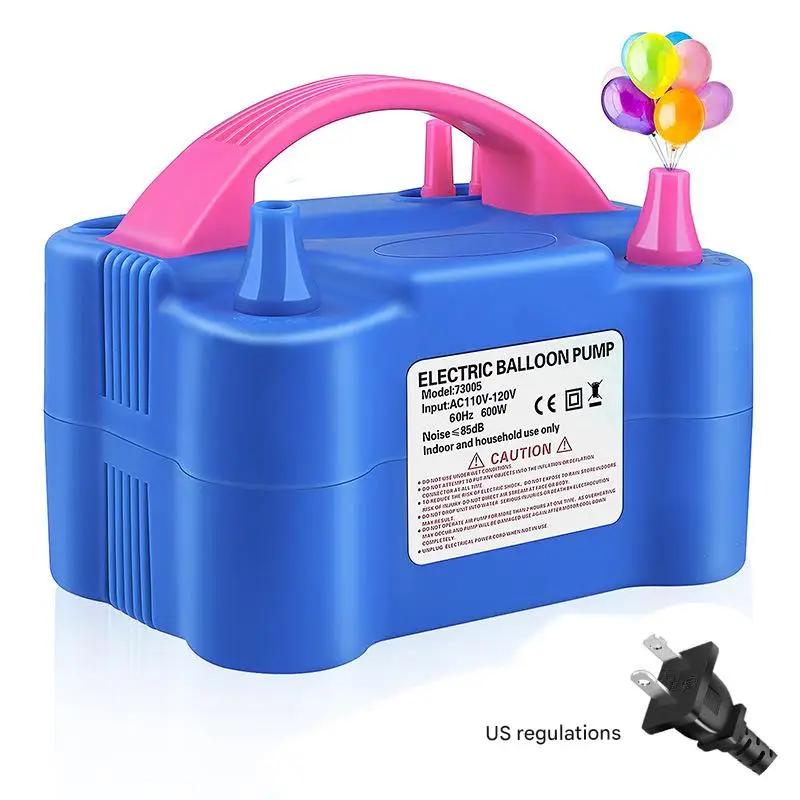 AC dual hole balloon blowing pump, portable birthday party and holiday banquet balloon accessories, electric air blowing pump