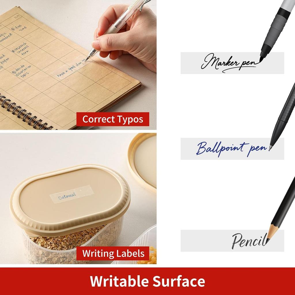 24 Rolls Invisible Tape Refills for Dispenser, Bulk Matte Finish Translucent Tape, 3/4 x 800 Inches, Engineered for Office School Home Repairing