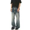American old retro Cleanfit washed ruffian handsome slightly pull loose jeans tide