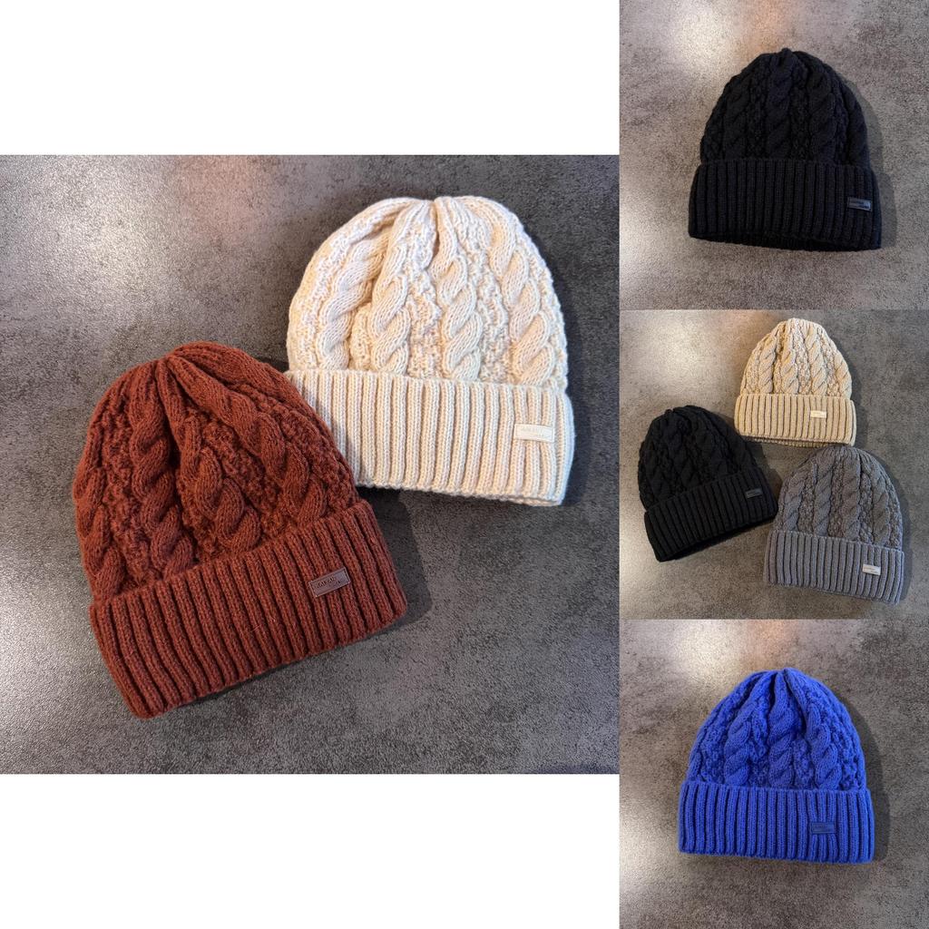 Winter Knitted Cap For Men With Letter Prints Thick Cold Weather Sports Style