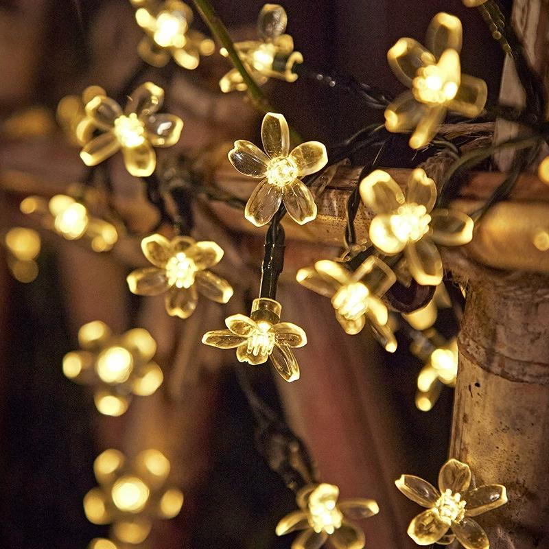 8 Modes Solar Light Crystal Ball Honey Bee LED String Lights Fairy Lights Garlands for Christmas Party Easter Outdoor Decoration