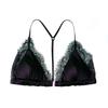 Women's Real Silk Satin Wireless Triangle Bra with Front Buckle and Beautiful Back Design