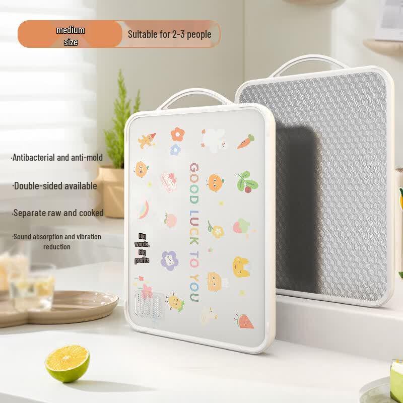 Qiwei Double-Sided Stainless Steel & Silicone Cutting Board