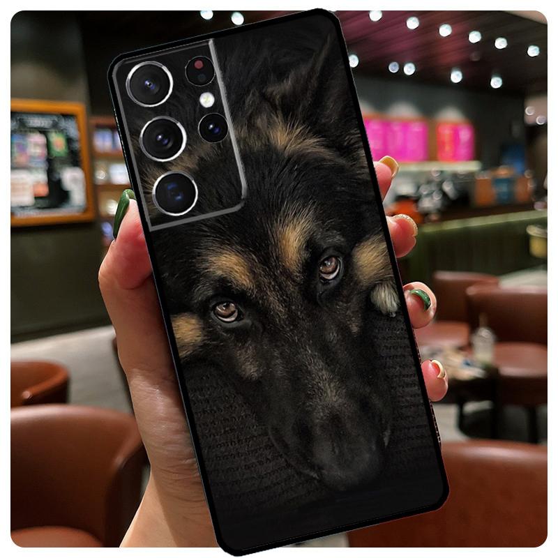 German Shepherd Dog Phone Case For Samsung Galaxy S25 Ultra S21 S22 S23 S24 Ultra S9 S10 Plus S24 S25 FE Cover