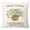 Pillow Nordic Linen Pillow Cover Spring Living Room Sofa Cushion Lumbar Cushion