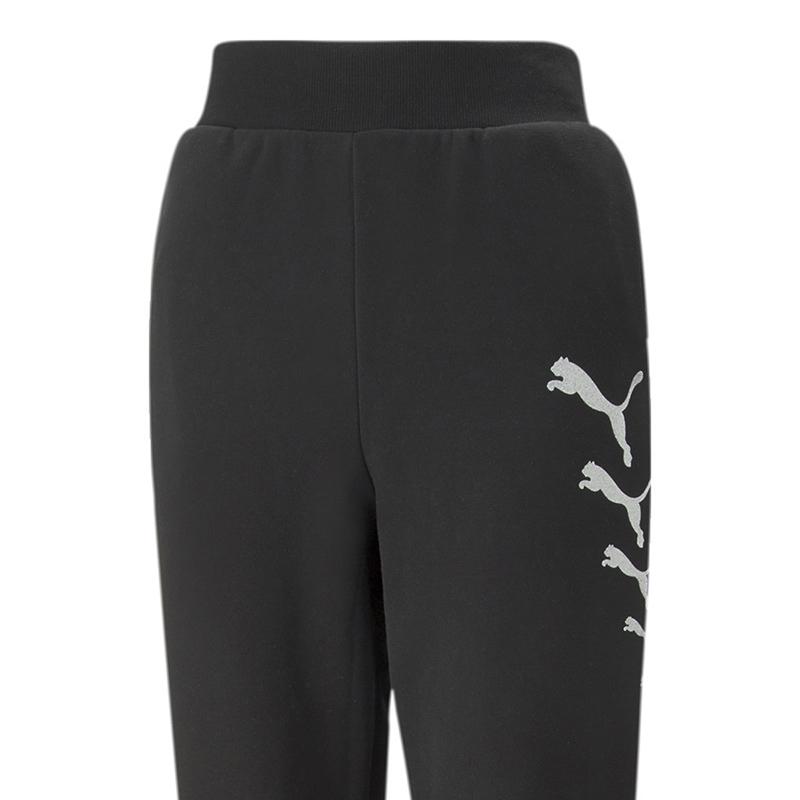 Puma Elastic Waist Casual Knit Straight Fit Sports Long Pants Women bottoms Black 674336-01