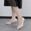 Heel Single Shoes Women's 6cm Medium Heel Simple Mouth Versatile Professional Work Shoes Fashionable High Heels