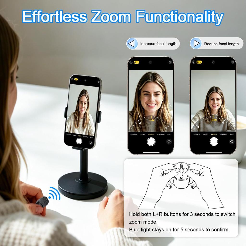 Remote Control Scrolling, Suitable for E-Book Page Flipping, Bluetooth Camera Shutter Remote Control Suitable for /Android