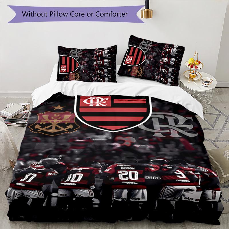 Flamengo 3-teiliges Bettwäsche-Set Bettbezug Verschluss Enthält 1 Bettbezug & 2 Kissenbezüge für Alle Jahreszeiten Schlafzimmer Zuhause Wohnheim Dekor