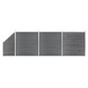 WPC Fence Set - VIDAXL - 619 X 186 Cm - Grey - Durable - Easy To Assemble