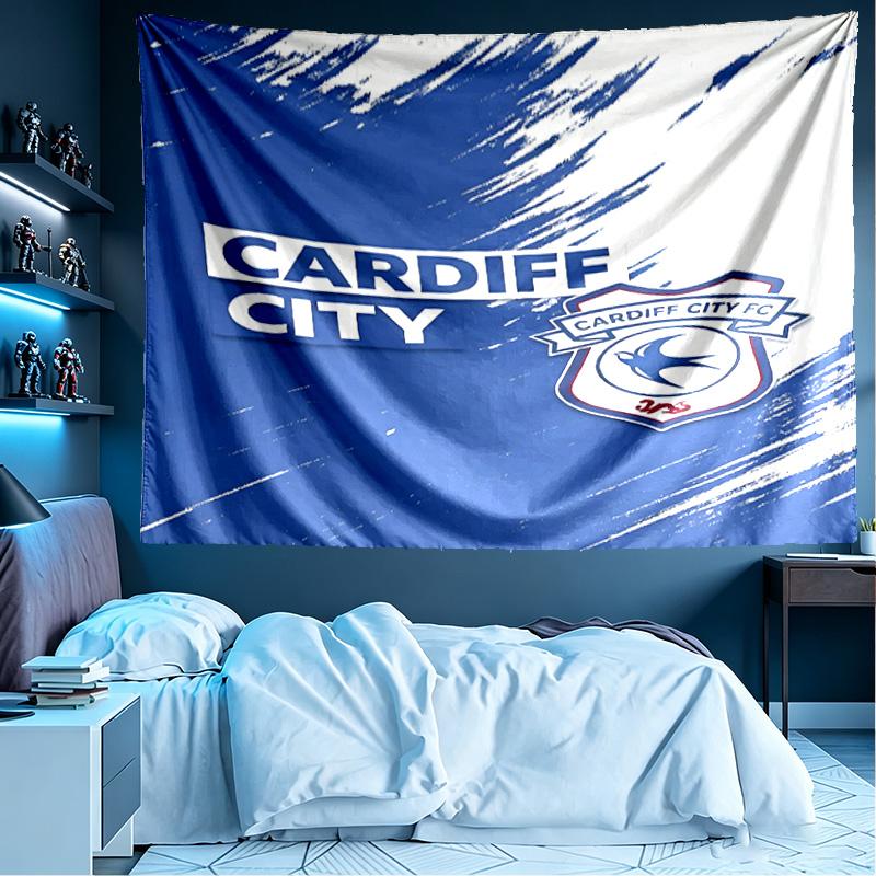 Cardiff City FC Print Tapestry, Lightweight Wall Hanging, for Bedroom, Dorm, Living Room, Home Art Decor, Birthday Christmas Gift for Friends