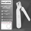 2 In 1 Pet Nail Grinder and Clippers with LED Light, Quiet Electric Dog Cat Nail Trimmer Grooming Tool