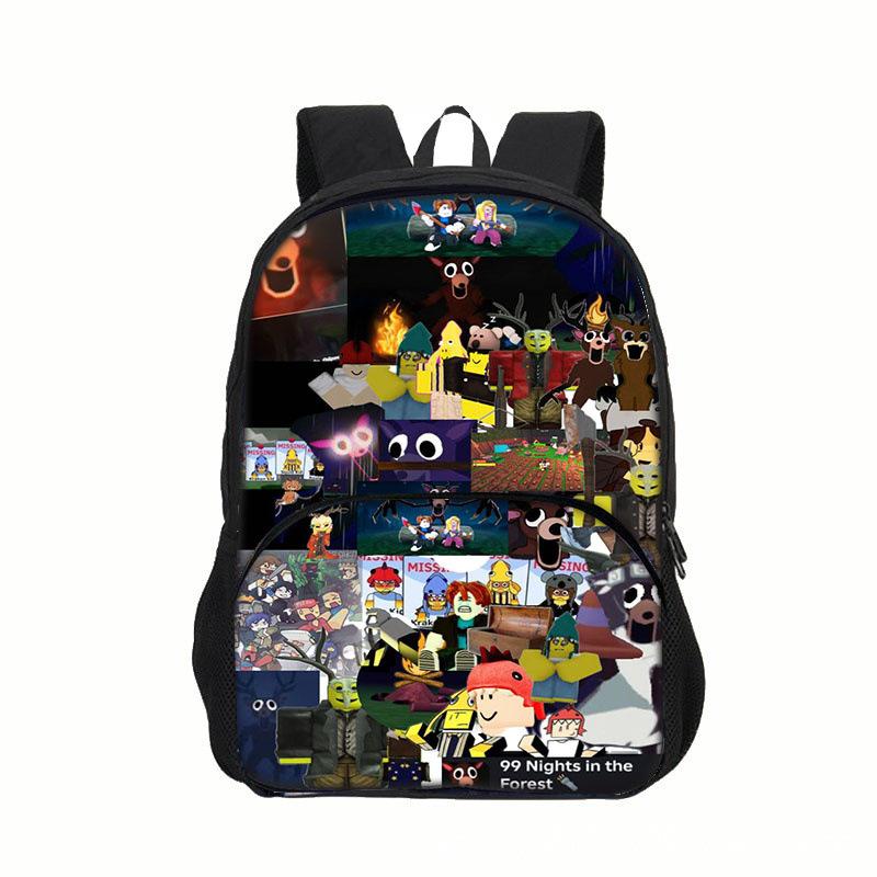 99 Nights In the Forest Children's Game-themed Backpack with Pockets 7330