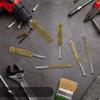 6Pc Bore Wire Brush Twisted 1/4 Inch Hex Shank Brass Bore Cleaning Wire Brushes 8-19mm for Power Drill Impact Driver Accessories.
