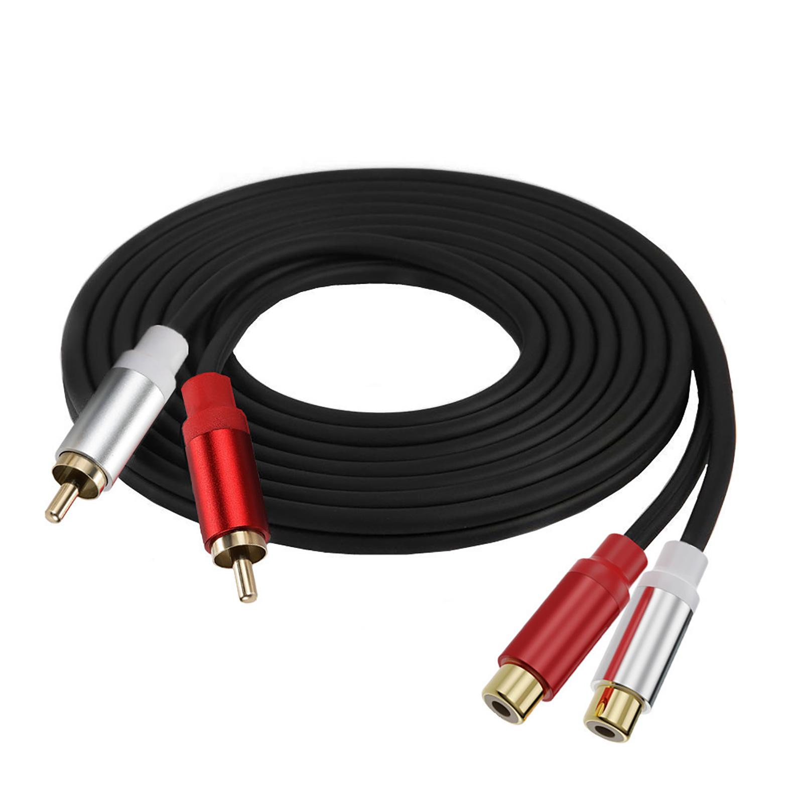 

Convenient Male to Female RCA Cable 2 RCA Extension Cable Bidirectional Transmission Improve Sound Experience Wire 100