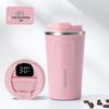 Insulated Stainless Steel Coffee Cup with Smart Temperature Display and Lid - Portable Gift for Men and Women