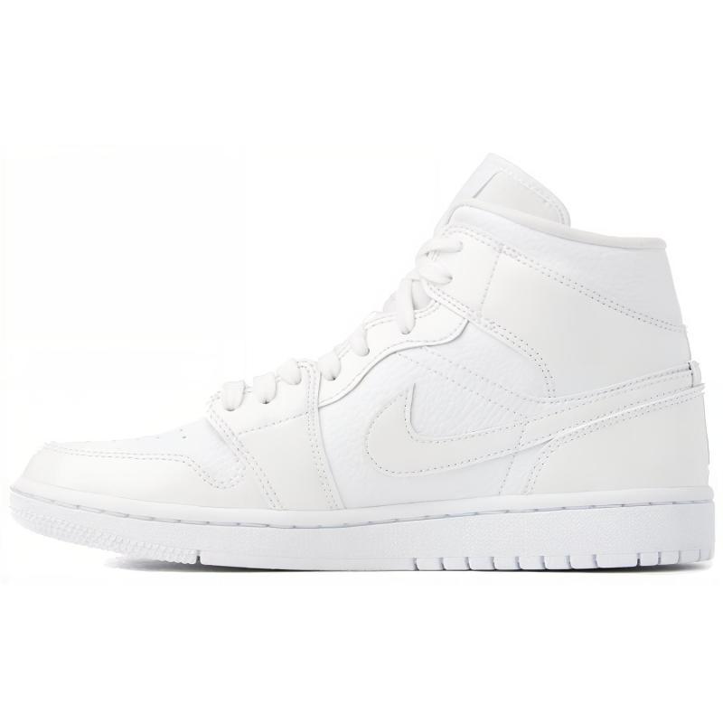 Jordan 1 Mid Triple White Patent Swoosh Women's Jordan BQ6472-100