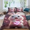 3D Tiger Rabbit Snake Pig Snail Unicorn Chick Fish Doona Duvet Quilt Cover Set