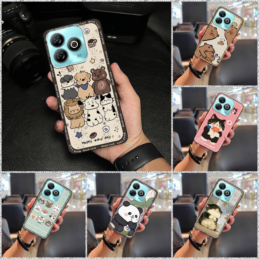 Wstrząsoodporne Wytrzymałe Etui na Telefon Dla ZTE Blade A75 4G/Z2359 Zwierzęta Kreskówka Saszetka na Telefon Słodka Tylna Pokrywa Pełne owinięcie Miękkie etui