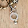 Collana con ciondolo in cordino di cuoio con cerchio geometrico vintage, collana da donna bohémien, regalo per feste e festività