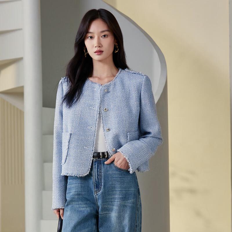 

ELLASSAY Women s Elegant Woven Short Jacket S