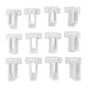 12 Pcs Wire Shelf End Bracket White Plastic Strong Load Bearing Closet Shelf Wall Bracket