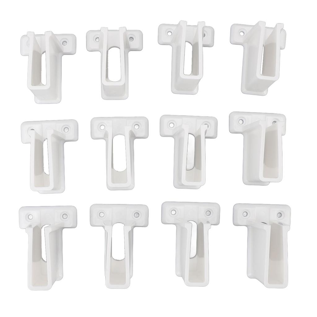 12 Pcs Wire Shelf End Bracket White Plastic Strong Load Bearing Closet Shelf Wall Bracket
