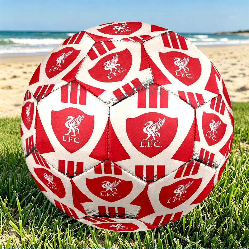Liverpool F.C. Aufdruck Größe 5 Fußball, PU Verschleißfester Fußball für Spieltraining und tägliches Üben, Geburtstagsgeschenk für Fußballfans