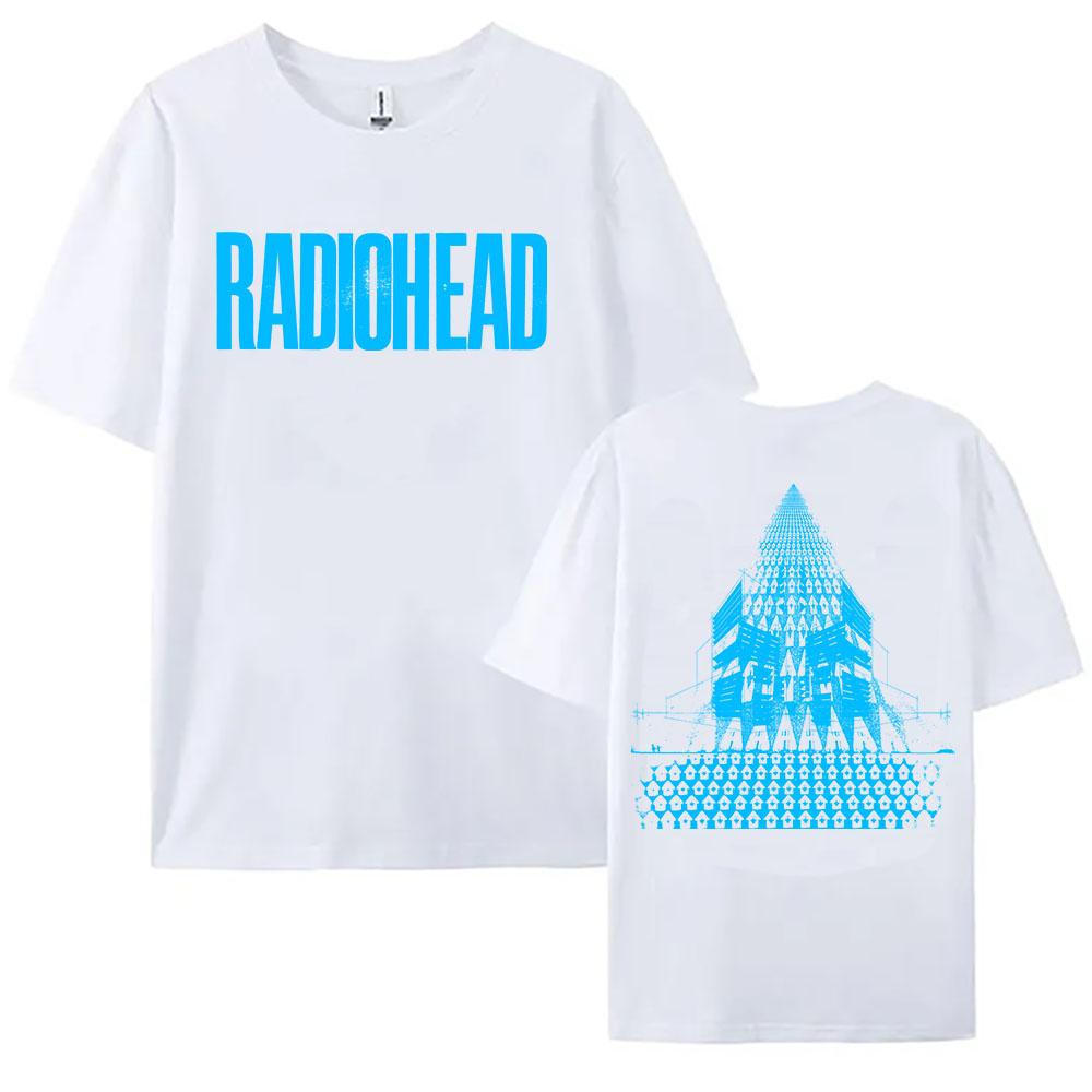 Rock Band Radiohead Tour 2025 Tshirts Cotton Fashion Short Sleeve Female T-shirt Casual O-neck Unisex Streetwear Printing Tees