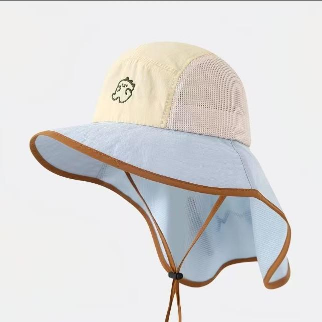 Kids' Wide Brim Sun Hat with Neck Protection and Breathable Mesh for Summer Outdoors