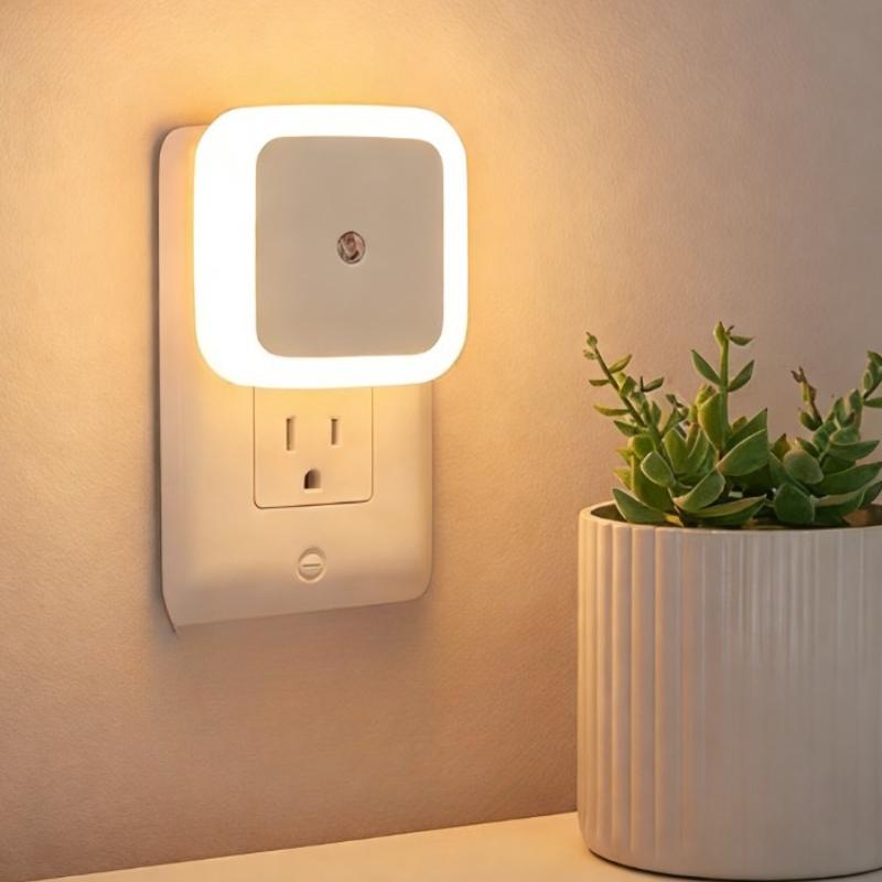 Plug Powered Led Night Light Mini Square Night Lights for Children Living Room Bedroom Corridor kid room Bathroom Lighting Lamp