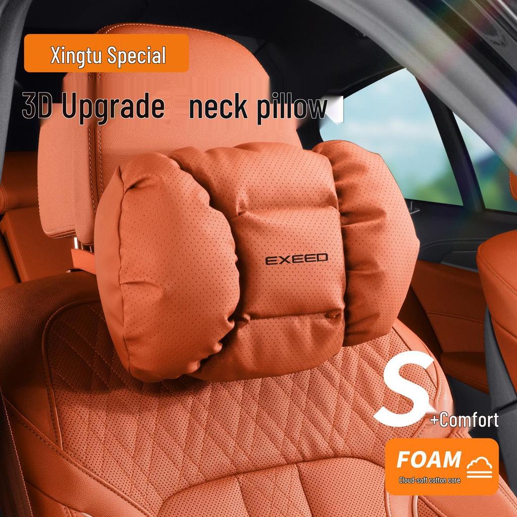 Xingtu Xingji Yuan ET Car Orange Headrest & Lumbar Neck Support Pillow for Interior Decoration