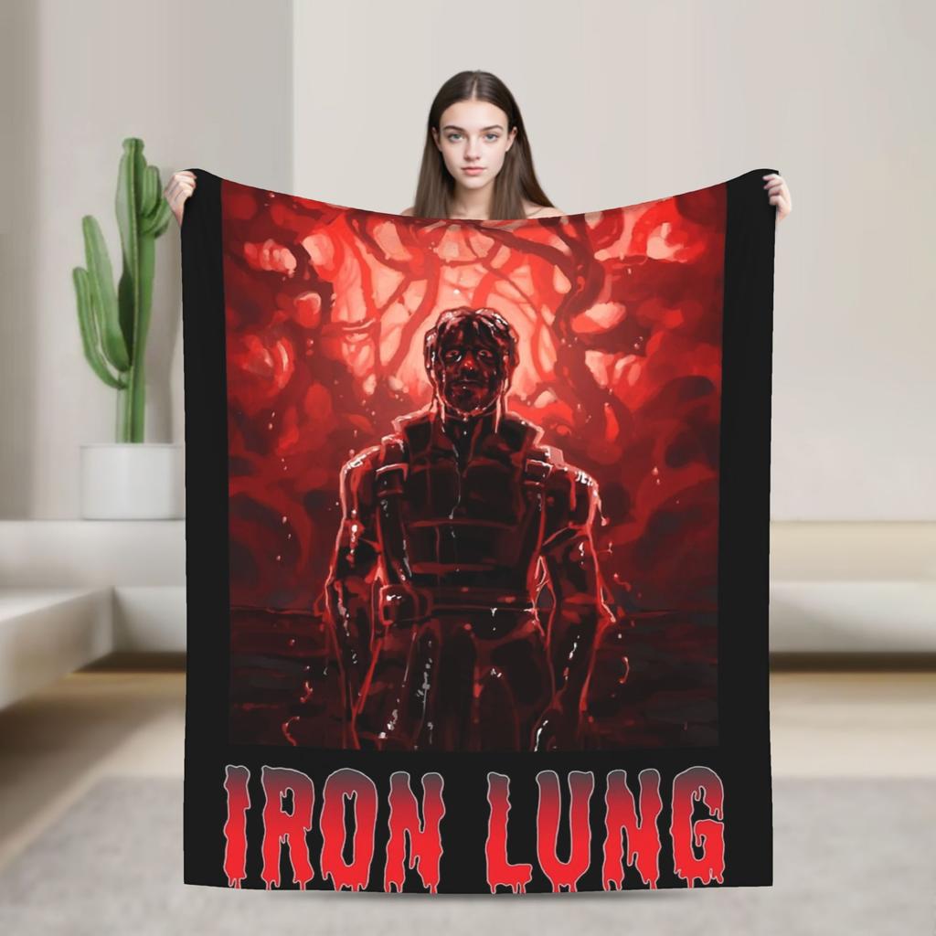 Iron Lung Horror Movie Knitted Blankets Velvet Lightweight Throw Blanket for Bedding Couch Bedroom Quilt