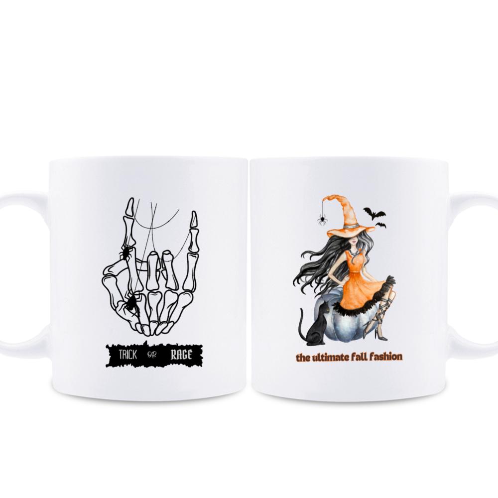2 pcs 3A grade 11 oz witch skeleton interesting ceramic coffee mug for room Halloween decoration Birthday Christmas Holiday gift