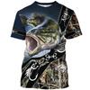 New Fishing Shirt Men's Summer Clothing Fish Graphic O Neck Oversized Tops 2024 Casual Outdoor Apparel For Male Shirt Tee 5XL