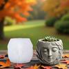 Silicone Planter Mold Double Girl Face Shape Flowerpot Molds for Resin Cement Concrete Unique Plant Containers Gifts