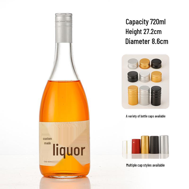 New Arrival Frosted Glass Wine Bottle – Transparent, Sealed, and Ideal for Baijiu or Homebrew